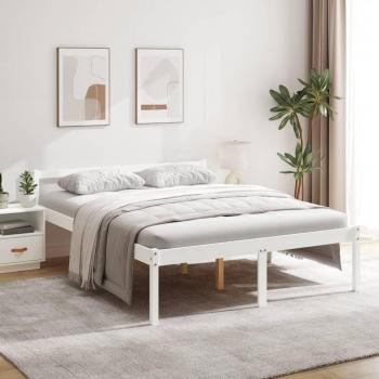 Cama para ancianos 150x200 cm King en madera maciza de pino