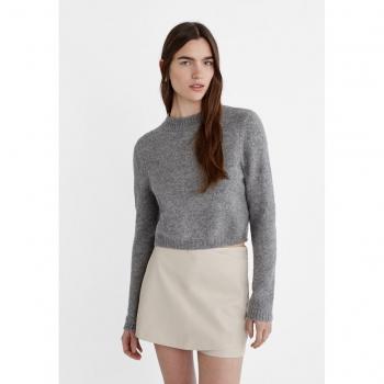 Soft-Touch Dark Grey Cropped Sweater XS