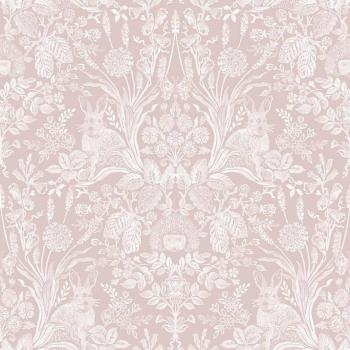 Holden Decor Harlen Coral Pink Damask Wallpaper