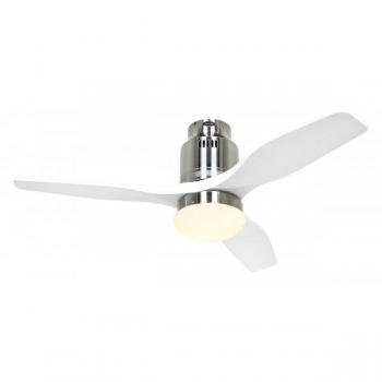 Ventilador de Techo CasaFan Aerodynamix Eco 112 con Motor DC, Luz y Mando a Distancia, 112 cm, Color Blanco