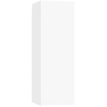 Mueble TV Multimedia Estantería para Televisión Buffet Comedor Salón Dormitorio 30,5 x 30 x 90 cm Madera de Ingeniería Blanca