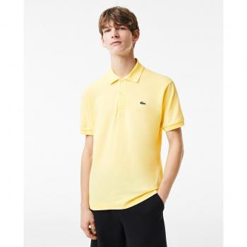 Lacoste Men's Yellow Classic Short Sleeved Polo Shirt - Size: 44/Regular
