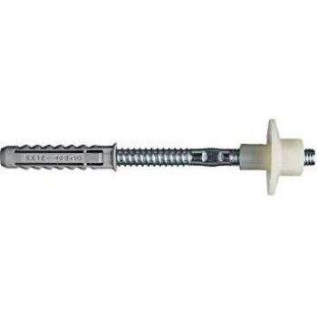 Anclaje para lavabo y sanitario de pared WD 120mm, diámetro 12mm, tornillo doble filete M10 x 120mm