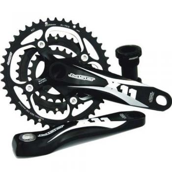 MSC Bikes MSC X11. Als 44-32-22D - Bielas integradas de Ciclismo, Color Rojo/Negro