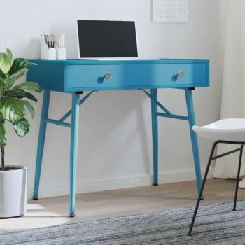 Escritorio para ordenador con cajón verde antiguo 90x50x76,5 cm en multicapa