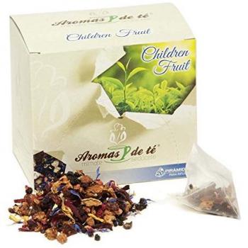 Aromas de Té - Infusión Children Fruit - Perfecta para Jóvenes - Hibisco, Manzana, Escaramujo, Bayas de Saúco, Fresa, Fruta de la Pasión, Kiwi, Frambuesa, Brotes de Girasol y Maíz y Pétalos de Rosa