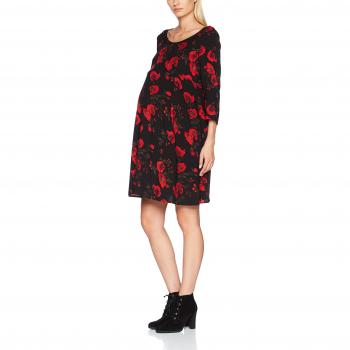 MAMALICIOUS Mlromance 3/4 Woven Above Knee Dress, Vestido para Mujer, Negro