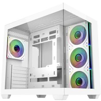 Caja PC Cooler Master Elite 681 Blanco - Media Torre con 4 Ventiladores RGB, Soporte AIO hasta 360 mm y Ventana de Vidrio Templado