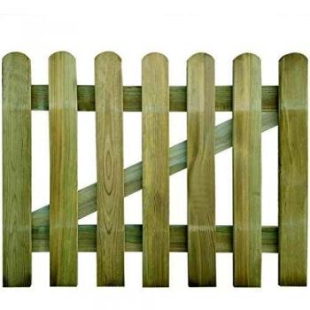 vidaXL Puerta de Vallado de Jardín Cancela de Exterior Madera de Pino 100x80 cm
