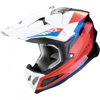 Casco de motocross Scorpion VX-22 Air Beta Black-Red-White