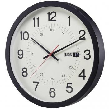 Renkforce Quarz reloj de pared J689P-CP 36 cm x 4,5 cm negro