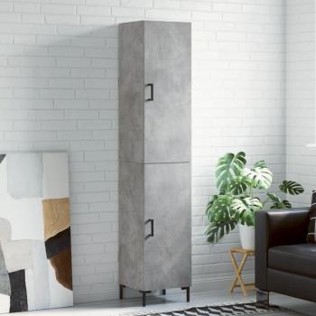 Armario de hormigón gris 34,5x34x180 cm madera multicapa