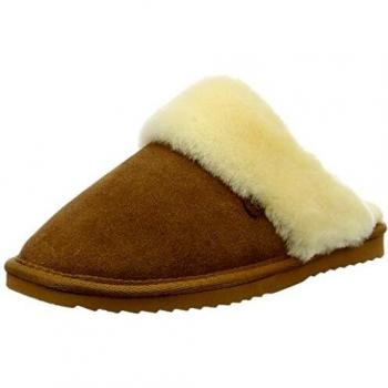 Pantuflas Warmbat Flurry para mujer en color Cognac, Suede, talla 39 EU