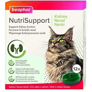 Beaphar Suplemento nutricional Natural NUTRISUPPORT Gato RENAL - 12 gominolas de gelatina