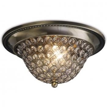 Lámpara de techo Paloma Small 2 Bombillas latón antiguo / cristal