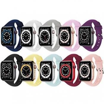 Correa Apple Watch, Correa Compatible con Apple Watch 44 mm 38 mm 42 mm 40 mm, Correa de Repuesto Deportiva de Silicona Suave Ultrafina de Adecuada para Apple Watch SE/iWatch Series 6 5 4 3 2 1