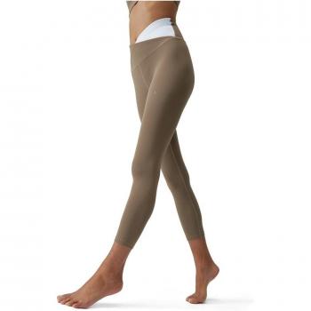 Mallas largas de mujer Cleo Born Living Yoga marrón blanco - L