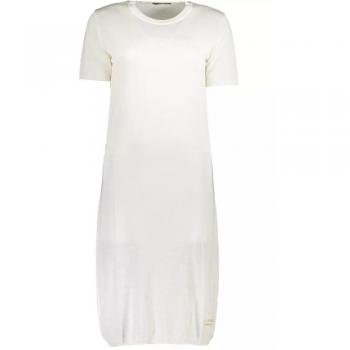 Cavalli Class White Embroidered Midi Dress - S