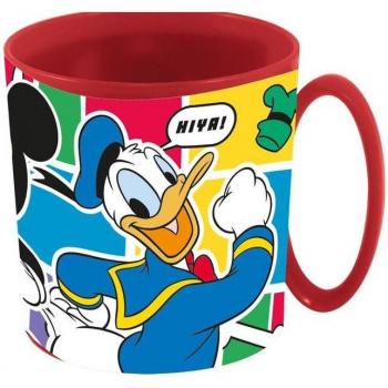 Taza infantil de plástico reutilizable para microondas de 350 ml de Mickey Mouse