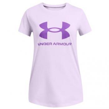 Camiseta Deportiva de Manga Corta para Niñas Under Armour Sportstyle Logo Lila