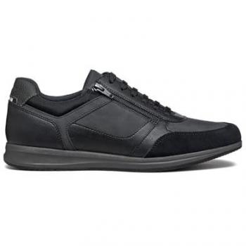 Geox U AVERY A Zapatillas Deportivas Planas para Hombre, Color Azul Marino, Talla 44 EU, Transpirables