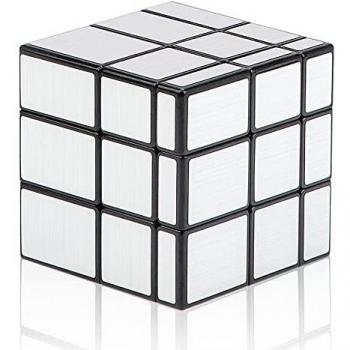 Cooja Cubo Mirror Cubo Espejo, Magic Cube 3x3 Cubo Especial Silver Mirror, Pegatinas Cube Cubo de Velocidad