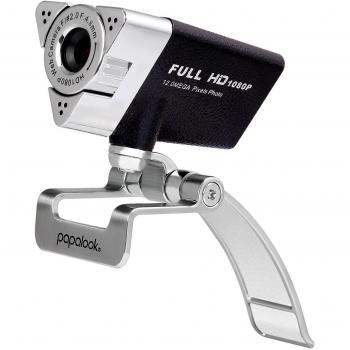Webcam 1080P HD, PAPALOOK Web Cámara con Micrófono para Skype, USB Web CAM Plug and Play para Computadora PC y Laptop, Compatible con Windows, Mac OS y Android