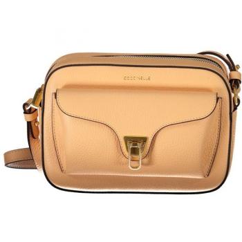 Coccinelle Orange Leather Handbag - Adjustable Strap, Cross Body Bag, Female, Size: ONE SIZE