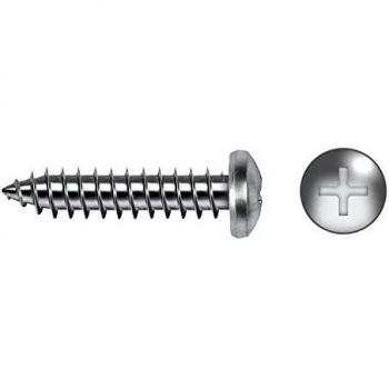 Caja de 500 Tornillos para Chapa Alomados con Cabeza Philips DIN 7981 3.5x22mm Zincados