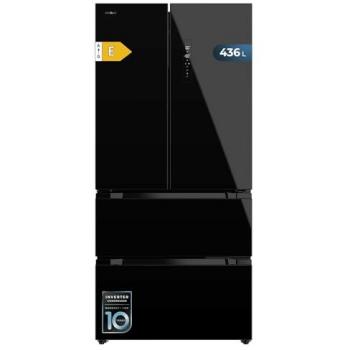 Frigorífico Americano Cecotec Bolero CoolMarket FD 436 - 436L, No Frost, Compresor Inverter Plus, Alarma Puerta Abierta, Fast Cooling y Freezing, Negro