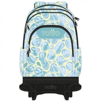 Mochila escolar ruedas desmontable azul Happy Flow - Tiza