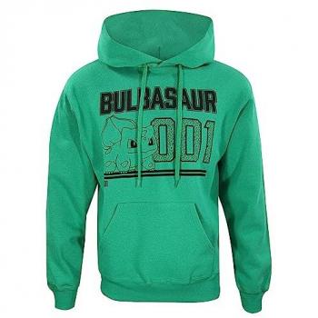 Sudadera Con Capucha Unisex Verde XXL Pokémon Bulbasaur Line Art