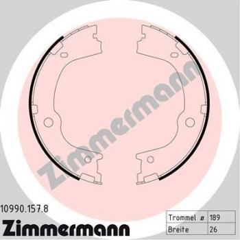 Kit de zapatas de freno ZIMMERMANN 10990.157.8 para frenos de tambor