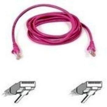 Belkin RJ45 CAT5e Patch Cable Snagless Molded 1 ft 0.305m Pink networking cable