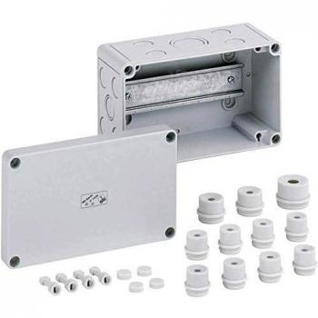 Spelsberg RK 4/12-L Surface Mounted Terminal Enclosure, 130 x 130 x 75 mm, Polystyrene (EPS), Grey, IP66, Empty