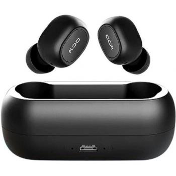 Auriculares Bluetooth QCY T1C TWS Mini Estéreo Inalámbricos con Bajo y Micrófono, Caja de Carga para Todos los Teléfonos