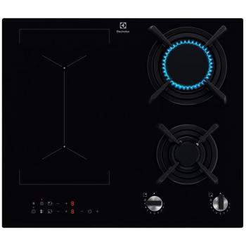 Electrolux KDI641723K Placa Mixta Inducción/Gas 60cm 4 Zonas (2 Quemadores Gas + 2 Zonas Inducción) Negro
