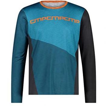 CMP Long Sleeve T-shirt for Men - Deep Lake Blue, Size 3XL