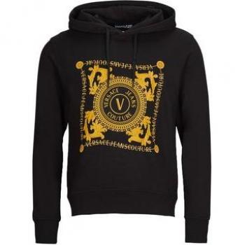Versace Jeans Couture Logo-Print Cotton Hoodie - Black - Size M - Male