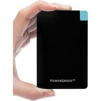 PowerGroov Power Bank 2500mAh- Portable External Battery Pack Charger- Built-in Micro USB For Android Phones & Lightning Adapter For Apple. Ultra Slim & Lightweight, Fits Even Your Pocket or Wallet