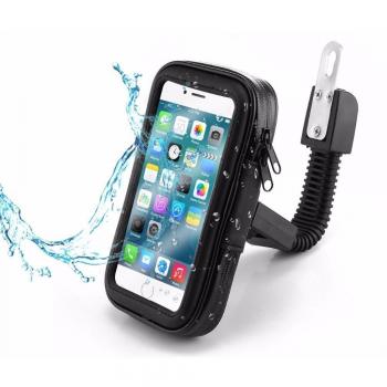 Soporte moto Samsung galaxy J5 retrovisor moto nueva sujeción de extrema dureza sistema anti-caídas soporte Samsung J5 moto soporte Samsung J5 espejo moto soporte J5 espejo retrovisor moto negro