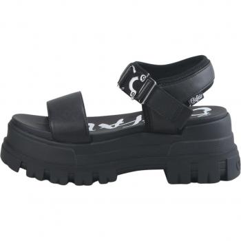 Buffalo Jojo Women's Black Wedge Sandals