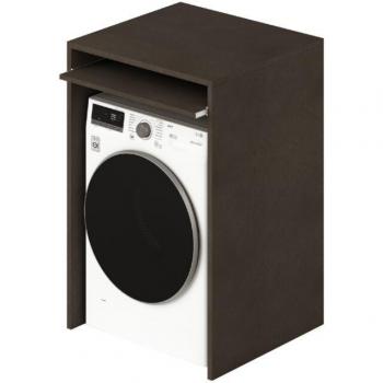 Mueble para lavadora con estante deslizante color barro H105x71x65cm