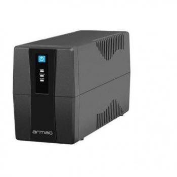 UPS Armac Home Lite Line-Int 2xSchuko HL850F/LEDv2 - Sistema de alimentación ininterrumpida (UPS) con capacidad de 850VA, dos salidas Schuko, tecnología LED para indicadores de estado
