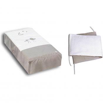 Alondra 9L2G-201 - Set edredón y protector, cuna de 70 x 140 cm, 2 piezas, color gris medio