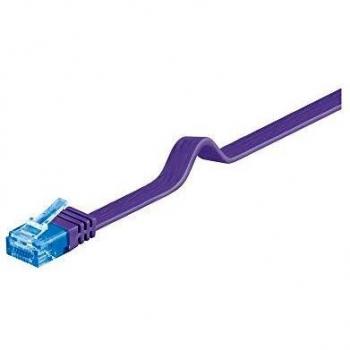 Cable de red plano Cat 6A U/UTP violeta 2m