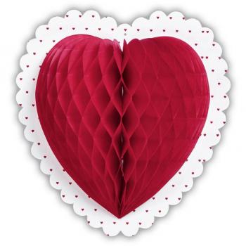 Corazón en Forma de Nido de Abeja de 25 cm/dm
