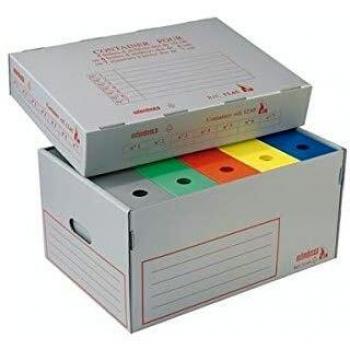 Caja de archivo y transporte Extendos, ignífuga, de polipropileno alveolar, gris