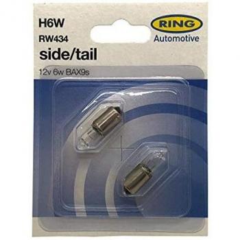 Bombillas Halógenas Miniatura RING RW434 12V 6W H6W - Par para Luz Intermitente y de Cola