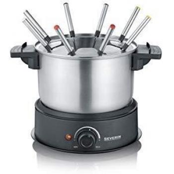 Severin FO 2470 Fondue, 1.5 W, 1.4 litros, Plástico/Acero Inoxidable, Negro